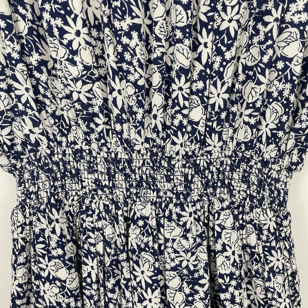 Polo Ralph Lauren Tiered Mini Dress Women Size 12 Navy Floral Western Festival - Picture 5 of 11